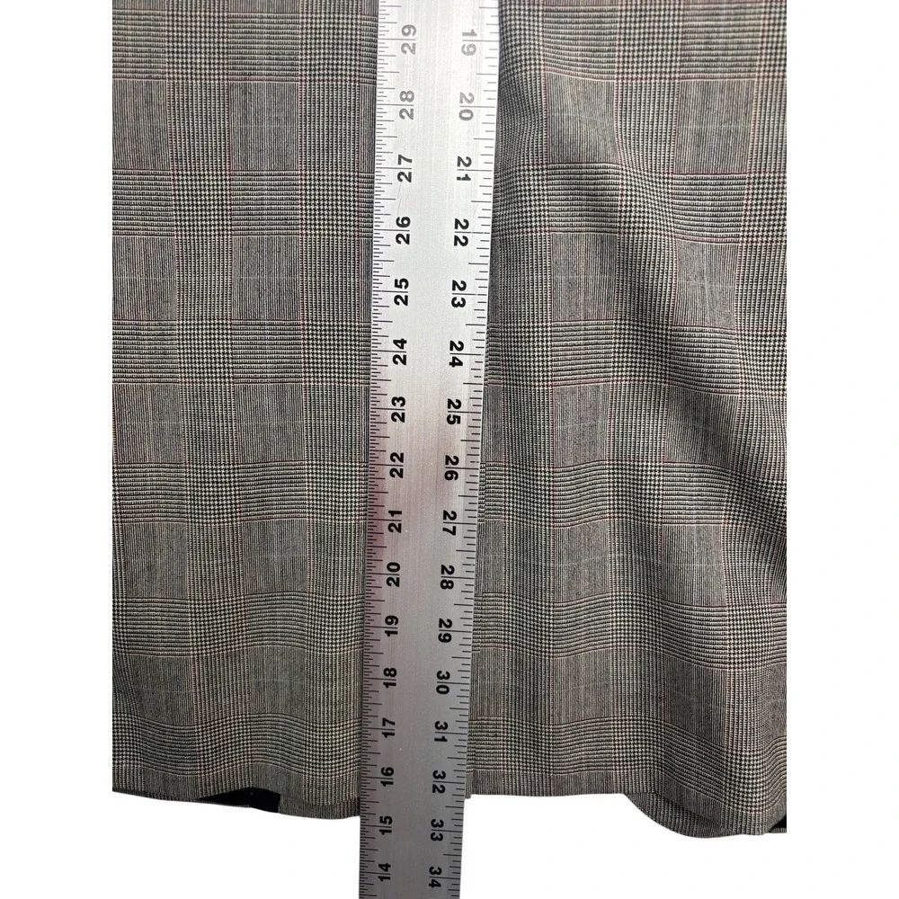 vtg Palm Beach 40L 33x32 Black White Red Glen Plaid 2pc Pant Suit Bootcut Wool
